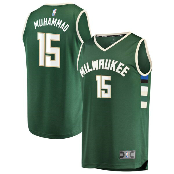 Camiseta Shabazz Muhammad 15 Milwaukee Bucks Icon Edition Verde Nino